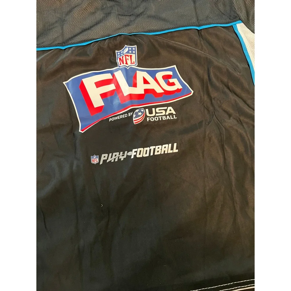 Carolina Panthers NFL Youth XL Jersey Black Blue Mesh‎ V-Neck BDA 547683
